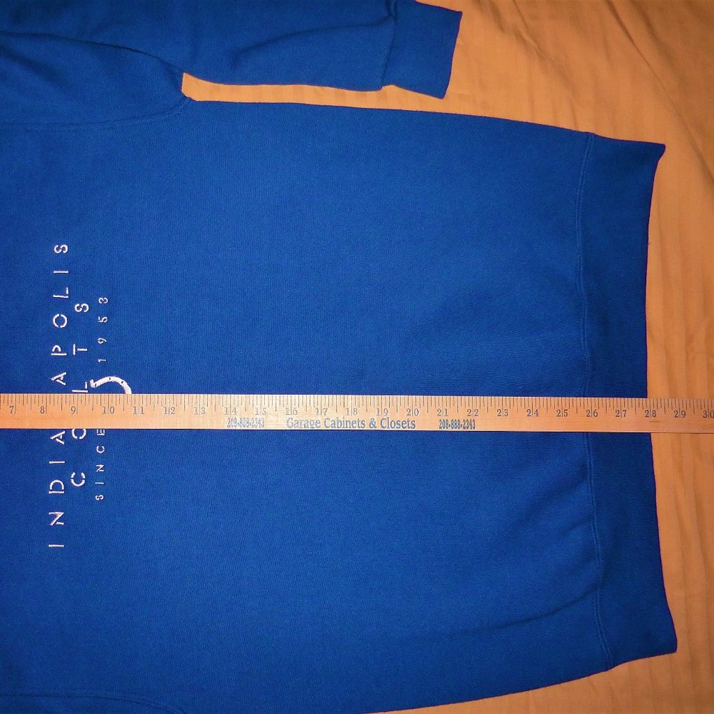 VINTAGE Indianapolis Colts sweatshirt MAJESTIC NFL 90s spellout spelled out - Picture 3 of 3